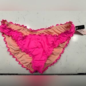 Victoria's Secret Pink Ruffle Bikini Bottom Large - new WITH tags